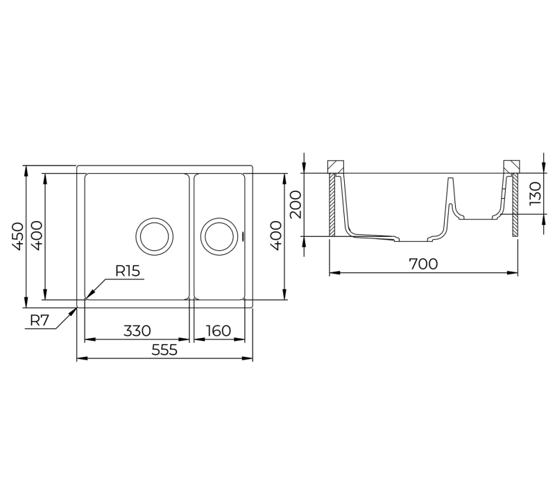 Granite sink SQF150 (3)
